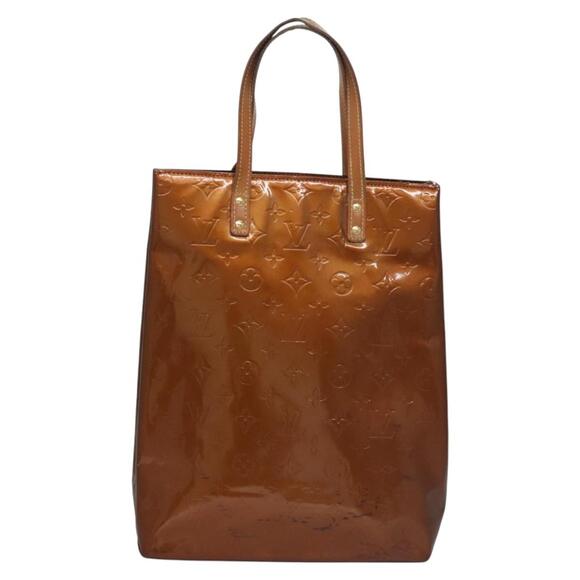 LOUIS VUITTON Monogram Vernis Reade MM Hand Bag Bronze M91143 - Picture 2 of 12